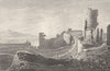 WALES. Aberystwyth Castle, Cardiganshire. DUGDALE 1845 old antique print