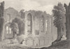 WARWICKSHIRE. Kenilworth Castle, Warwickshire. DUGDALE 1845 old antique print