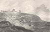 NORTHUMBERLAND. Tynemouth Castle, Northumberland. DUGDALE 1845 old print