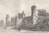 WARWICKSHIRE. Warwick Castle. DUGDALE 1845 old antique vintage print picture