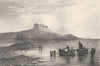 NORTHUMBERLAND. Holy Island Castle, Northumberland. DUGDALE 1845 old print