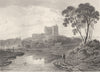 NORTHUMBERLAND. Norham Castle. DUGDALE 1845 old antique vintage print picture