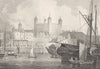 LONDON. The Tower of London. DUGDALE 1845 old antique vintage print picture