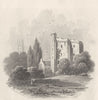 WALES. Cardiff Castle. DUGDALE 1845 old antique vintage print picture