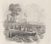 ISLE OF WIGHT. Cowes Castle. DUGDALE 1845 old antique vintage print picture