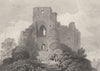 ISLE OF WIGHT. Carisbrooke Castle. DUGDALE 1845 old antique print picture