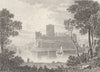WALES. Pembroke Castle. DUGDALE 1845 old antique vintage print picture