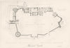 WARWICKSHIRE. Warwick Castle. DUGDALE 1845 old antique vintage map plan chart