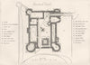 HEREFORDSHIRE. Goodrich Castle. DUGDALE 1845 old antique map plan chart