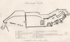 NORTHUMBERLAND. Bamburgh Castle. DUGDALE 1845 old antique map plan chart