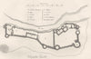 WALES. Chepstow Castle. DUGDALE 1845 old antique vintage map plan chart