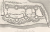 WALES. Conwy Castle. DUGDALE 1845 old antique vintage map plan chart