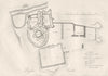 WALES. Raglan Castle. DUGDALE 1845 old antique vintage map plan chart