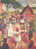 ENGLAND. The Village Flower and Vegetable show 1942 old vintage print picture