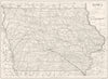 IOWA. Iowa 1910 old antique vintage map plan chart