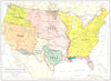 USA. United States to show Territorial growth 1910 old antique map plan chart