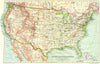 USA. United States of America 1910 old antique vintage map plan chart
