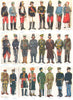 ARMY UNIFORMS. France;Russia;Japan;India;USA;Don Kuban Cossack;Grodno Sikh 1910