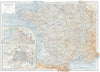 FRANCE. France; Inset environs of Paris 1910 old antique map plan chart