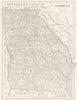 GEORGIA USA. State map showing counties 1910 old antique plan chart