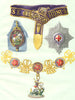 MEDALS. Order of Garter; Collar & George; Lesser George & Ribbon; Star 1910