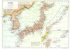 JAPAN & KOREA. Inset maps of Kuriles Chi shima; Riu-kiu Lu-Chui; Taiwan 1910