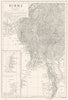 BURMA. Myanmar; Inset map of Andaman & Nicobar Islands 1910 old antique