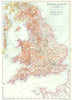ENGLAND. England & Wales 1910 old antique vintage map plan chart
