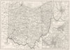 OHIO. State map showing counties; Inset Columbus Cleveland Cincinnati 1910