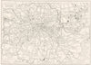 CENTRAL LONDON. Inset map of The West End  1910 old antique plan chart