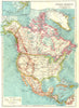 NORTH AMERICA. USA Mexico Canada West Indies Central America 1910 old map