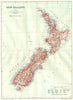 NEW ZEALAND. North Island South Island 1910 old antique vintage map plan chart