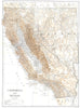 CALIFORNIA AND NEVADA. State map showing counties 1910 old antique chart