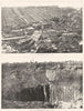 SOUTH AFRICA. Kimberley diamond mine in 1874 & 1902 1910 old antique print