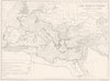 EUROPE. The Roman Empire 14AD-117AD 1910 old antique vintage map plan chart
