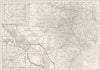 TEXAS. Texas state map showing counties 1910 old antique plan chart