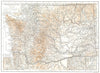WASHINGTON STATE. State map showing counties. Inset Seattle; Tacoma 1910