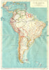 SOUTH AMERICA. South America 1910 old antique vintage map plan chart