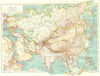 ASIA. Asia Middle East political colonial 1910 old antique map plan chart