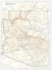 ARIZONA. state map showing counties, Indian reservations 1910 old antique