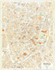 BELGIUM. Brussels (Inner Town)  1950 old vintage map plan chart