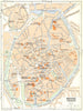 BELGIUM. Bruges (Brugge)  1950 old vintage map plan chart