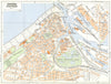 BELGIUM. Ostend (Oostende)  1950 old vintage map plan chart