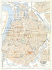 BELGIUM. Antwerp (Antwerpen)  (Anvers) General plan 1950 old vintage map chart