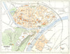 BELGIUM. Namur 1950 old vintage map plan chart