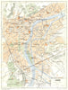BELGIUM. Liège 1950 old vintage map plan chart