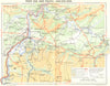 BELGIUM. Meuse and Lesse valleys-Han-sur-Lesse 1950 old vintage map plan chart