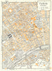 TURIN town/city plan. Torino. Italy 1960 old vintage map chart