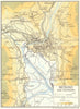 Merano and Environs   1960 old vintage map plan chart