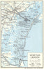 Venetian Lagoon. Laguna Veneta. Venice. Venezia 1960 old vintage map chart